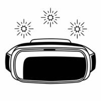 Flat Virtual reality headset with Bhai Dooj hologram concept as A VR headset with glowing Bhai Dooj holographic symbols floating nearby The bright glow contrasts with the white ba Squre vector