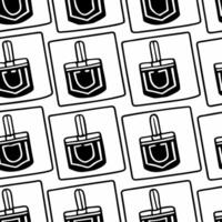 Flat Watercolor menorah with compostable materials on seamless tile background concept as A seamless pattern of watercolor tiles featuring menorahs made from compostable materials Squre vector