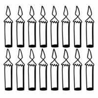 Flat Watercolor Hanukkah candles with reusable beeswax on seamless tile design concept as A repeating watercolor tile background showcasing Hanukkah candles made from reusable bees Squre vector