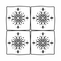 Flat Watercolor Sparklers and Rangoli Eco Patterns Tiles concept as A seamless watercolor tile design that blends sparklers and Rangoli patterns with eco friendly motifs like leave Squre vector
