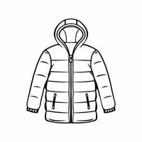 Flat Winter coat icon with hood isolated on white background concept as A winter coat with a hood vectorized and isolated on a white background The clean and simple design is idea Squre vector