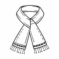 Flat Winter scarf icon isolated on white background concept as A winter scarf with simple details vectorized and isolated on a white background The clean and minimalistic design m Squre vector