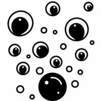 Floating Champagne Bubbles concept as Isolated champagne bubbles floating against a white background symbolizing the joy and effervescence of Happy New Year 2026 The camera captur Squre vector