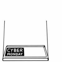 Floating Cyber Monday calendar countdown with glowing numbers concept as A futuristic calendar countdown with glowing numbers floats mid air symbolizing the lead up to Cyber Monday Squre vector