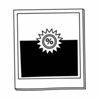Floating Cyber Monday percentage icon and sale badge frame with copy space concept as A glowing percentage icon and floating sale badge create a dynamic border frame with ample cop Squre vector