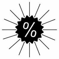 Floating Cyber Monday discount label with glowing percentage symbol concept as A glowing percentage symbol floats mid air with a Cyber Monday discount label isolated on a white bac Squre vector