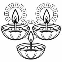 Floating Diwali diya with glowing patterns suspended mid air isolated on a white background concept as A minimalist featuring a floating Diwali diya with glowing patterns su Squre vector