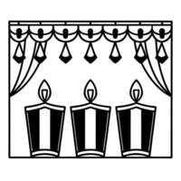 Floating Diwali lanterns with holographic streamers and event candles isolated on white background with copy space concept as A festive copy space design featuring floating Diwali Squre vector