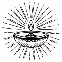 Floating Diwali temple bell with glowing patterns suspended mid air isolated on a white background concept as A minimalist featuring a floating Diwali temple bell with glowi Squre vector