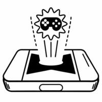Floating gaming console with holographic controller and discount icon concept as A floating gaming console on a white background with a holographic glowing controller and a floatin Squre vector