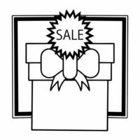 Floating glowing gift box and sale badge frame with copy space concept as A glowing gift box and a floating sale badge form a modern border frame with copy space symbolizing Cyber Squre vector