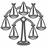 Floating holographic balance scales with glowing rights symbols copy space concept as Holographic balance scales floating in mid air with glowing human rights symbols surrounding t Squre vector
