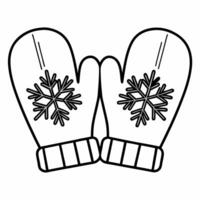 Floating holographic gloves and glowing snowflake with copy space concept as A floating pair of holographic gloves is paired with a glowing snowflake isolated on a white background Squre vector