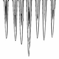 Floating icicles with sharp tips isolated on white background concept as A set of icicles floats in mid air each with sharp glistening tips The gravity defying design is perfect f Squre vector