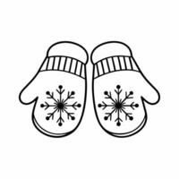 Floating pair of winter mittens with snowflakes isolated on white concept as A pair of cozy winter mittens adorned with snowflake patterns gently floating as if suspended in gravit Squre Set 2 vector