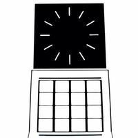 Floating sale clock and Cyber Monday calendar podium with copy space concept as A floating sale clock and Cyber Monday calendar create a sleek podium with ample copy space symboliz Squre vector
