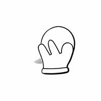 Floating snowball with mitten imprint isolated on white background concept as A snowball with a mitten imprint floats weightlessly symbolizing playful winter activities Perfect fo Squre vector