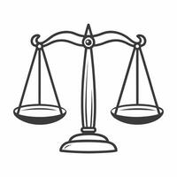 Floating scales of justice glowing in mid air symbolizing fairness for Human Rights Day concept as A floating of the scales of justice isolated on a white background The sc Squre vector