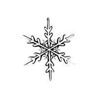 Floating snowflake with icy details isolated on white concept as A delicate snowflake floats mid air displaying intricate icy details with sharp edges The clean isolated backgroun Squre vector