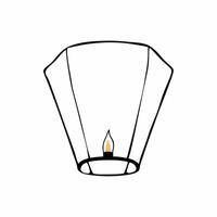 Floating winter lantern with glowing light isolated on white background concept as A glowing winter lantern floats in the air emitting a soft warm light Perfect for cozy winter pr Squre Set 2 vector