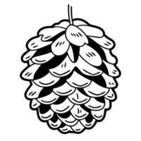 Floating winter pinecone with frost isolated on white background concept as A frosted pinecone floats gently in the air symbolizing the cold winter season Perfect for nature theme Squre vector