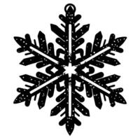 Flying snowflake ornament with glitter details isolated on white concept as A glittering snowflake ornament floats in mid air with intricate patterns and sparkling details Ideal f Squre vector