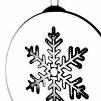 Flying snowflake ornament with glitter accents isolated on white background concept as A snowflake ornament with glitter accents floats gently in mid air symbolizing festive elegan Squre vector