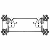 Frosty window and snowman frame with copy space concept as A frame featuring a frosty window on one side and a snowman on the other leaving ample room for text or product showcases Squre vector