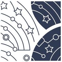 Fuse stylized symbolic forms circuit like lines and crisp white spaces into seamless pattern maximizing futuristic brand edge concept as Showcase minimal arcs bridging luminous mot Squre vector