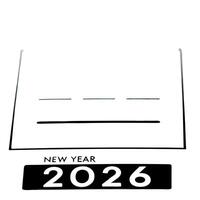 Futuristic New Year Interface concept as A close up of a futuristic digital interface displaying New Year 2026 countdown The camera focuses on the glowing numbers and sleek design Squre vector