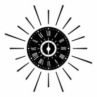 Futuristic New Year Clock concept as A close up of a futuristic clock striking midnight symbolizing the arrival of New Year 2026 The camera focuses on the intricate design and glo Squre vector