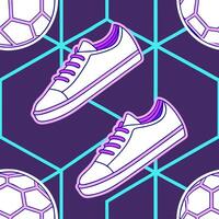 Futuristic seamless tile pattern featuring abstract geometric shapes in neon hues creating a dynamic digital interface aesthetic concept as A vibrant scene showcasing interconnecte Squre vector