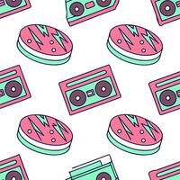 Futuristic seamless pattern with layered geometric shapes and techno textures with vibrant neon highlights illuminating a digital space concept as A vibrant and layered pattern of Squre vector