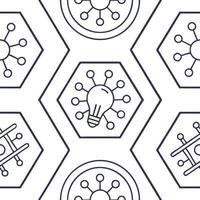 Futuristic techno circuits seamless pattern featuring intricate tile designs digital traces isolated white balance vibrant structure concept as Intricate digital design merges adva Squre Set 2 vector