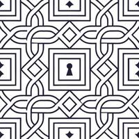 Futuristic seamless pattern showcasing bold cyber elements integrated in intricate tiled designs with isolated whitebalance accents for modern innovation concept as Intricate tiled Squre vector