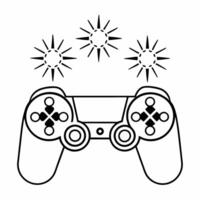 Game controller with Bhai Dooj icon concept as A gaming controller with two floating Bhai Dooj symbols glowing above it adding a festive feel to the scene The white background pro Squre vector