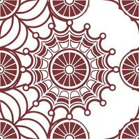 Generate elegant repetitive tiles mixing ethnic linework symmetrical geometry subdued hues balanced negative space concept as Ornamental shapes merge with precise geometry Clean Squre vector