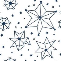 Generate futuristic seamless patterns featuring star clusters and geometric forms on white backgrounds for science fiction themed brand visuals concept as Combine star based shapes Squre vector
