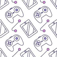 Generate futuristic seamless tile patterns using technology based motifs like digital grids neon lights and isolated white backgrounds for clean branding concept as Use digital gri Squre vector