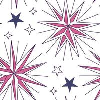 Generate neon sparkle tile patterns featuring starbursts and highlights over white suitable for exciting brand reveals or dynamic event promotions concept as Combine neon starburst Squre vector