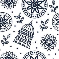 Generate seamless ethnic tile patterns with repeated cultural symbols and motifs perfect for modern branding projects and visual storytelling concept as Use cultural motifs and eth Squre vector