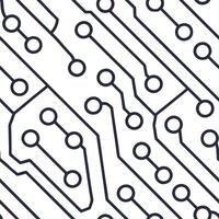 Generate seamless tech inspired tile patterns with minimalist circuit motifs digital data symbols and isolated white backgrounds for modern designs concept as Incorporate circuit m Squre vector