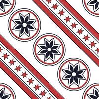 Generate seamless tile designs featuring repeating ethnic symbols bold colors and ample white space for clarity and modern appeal concept as Bold ethnic symbols are repeated across Squre vector