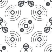 Generate seamless tile designs with VR spinner icons radial data lines and striking white spacing for modern user engagement concept as Spinner icons revolve around radial data lin Squre vector