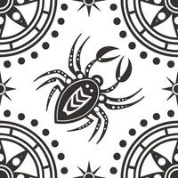 Generate seamless tile patterns using ethnic repeats incorporating animal and nature motifs for sustainable and eco friendly branding concept as Merge animal and nature symbols in Squre vector