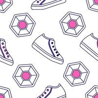 Generate seamless tile patterns with neon colored geometric shapes inspired by cyberpunk tech and balanced with white space for clarity and modern style concept as Neon colored geo Squre vector