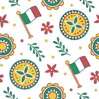Generate seamless tile patterns with global cultural celebration themes using lively colors and festive symbols for a joyful design concept as Global celebration themes with lively Squre vector