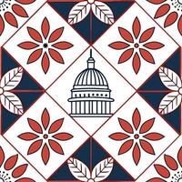 Generate seamless tile patterns using ethnic repeats incorporating animal and nature motifs for sustainable and eco friendly branding concept as Merge animal and nature symbols in Squre Set 2 vector