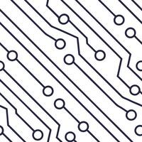 Generate seamless tile patterns using techno lines integrated with digital schematics and isolated white balance for a sleek tech design concept as Digital schematics merge with te Squre vector