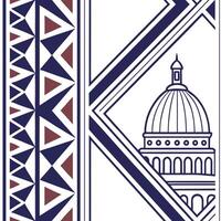 Generate tile motifs using bold and minimalistic ethnic artifact designs blending ancient cultural symbols with modern minimalist style concept as Focus on symmetrical designs mini Squre vector